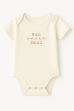 Sun Waves Sand Organic Cotton Short Sleeve Baby Bodysuit