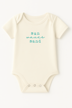 Sun Waves Sand Organic Cotton Short Sleeve Baby Bodysuit