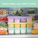 Olababy Silicone Freezer Tray for Batch-Prepped Baby Food (1/2 Cup)