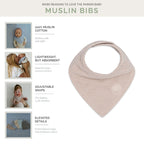 Set de baberos tipo bandana de muselina (paquete de 4)