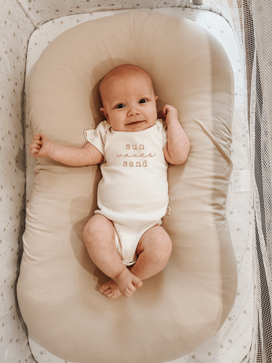 Sun Waves Sand Organic Cotton Short Sleeve Baby Bodysuit