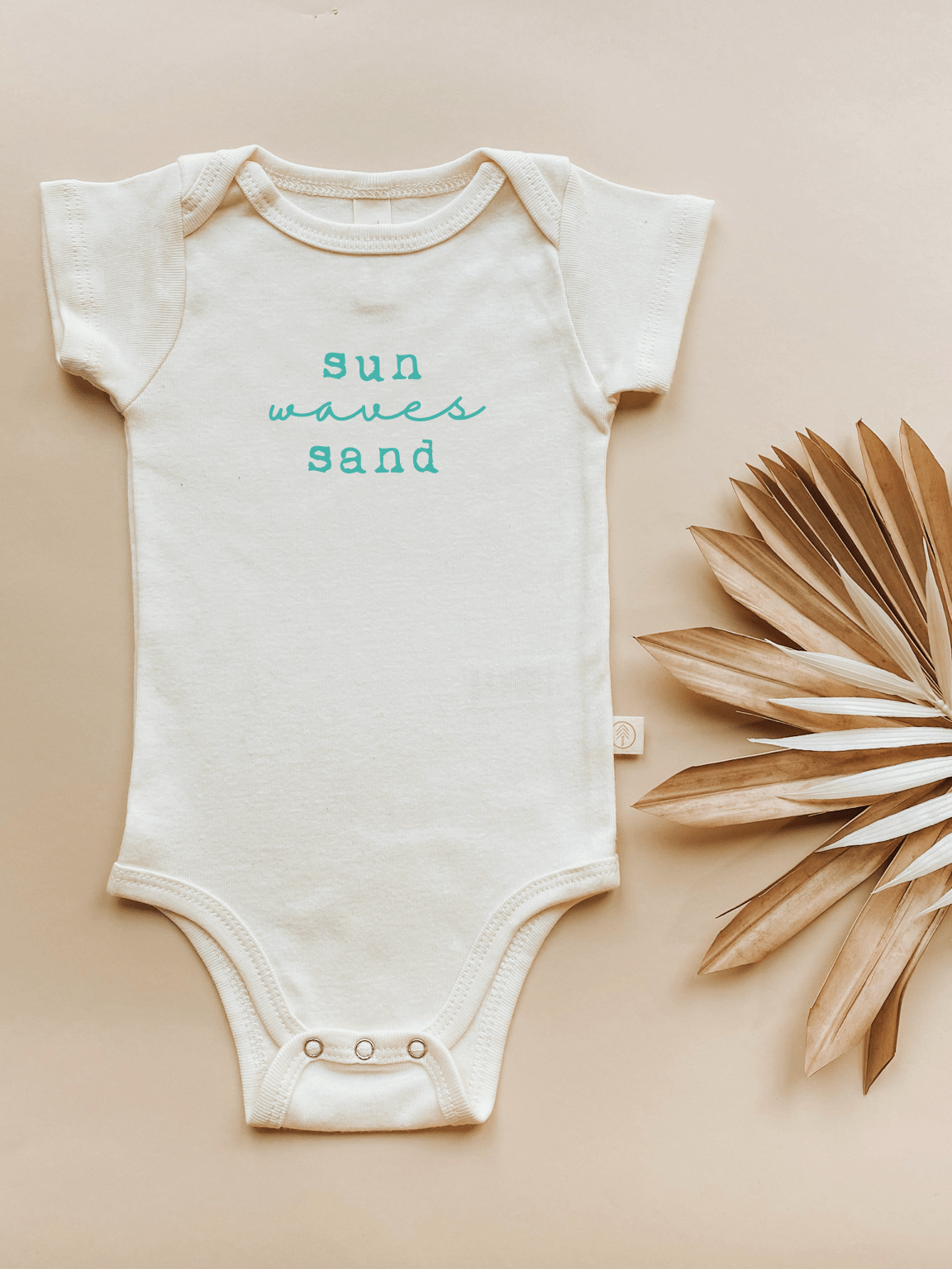 Sun Waves Sand Organic Cotton Short Sleeve Baby Bodysuit