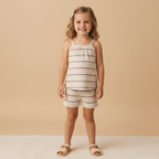 Organic Tank Top & Shorts Set - Terra Stripes