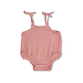 Muslin Ruffle Romper With Ties