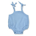 Muslin Ruffle Romper With Ties