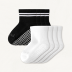 Toddler Gripper Crew Socks 4-Pack (2-3T)