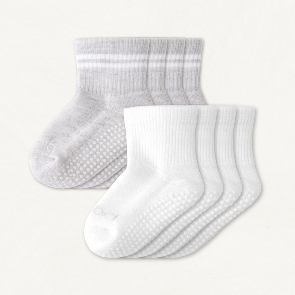 Toddler Gripper Crew Socks 4-Pack (4-5T)
