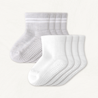 Toddler Gripper Crew Socks 4-Pack (2-3T)