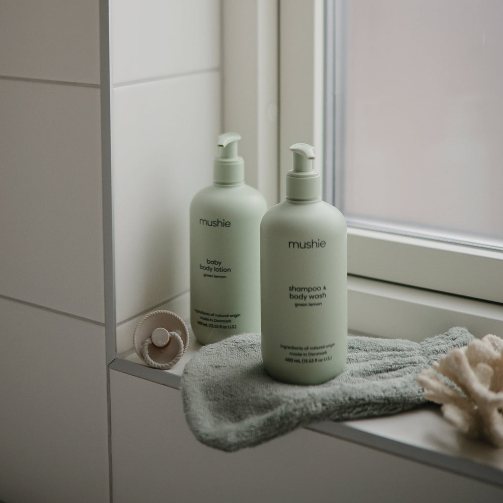 Mushie Baby Body Lotion in Green Lemon