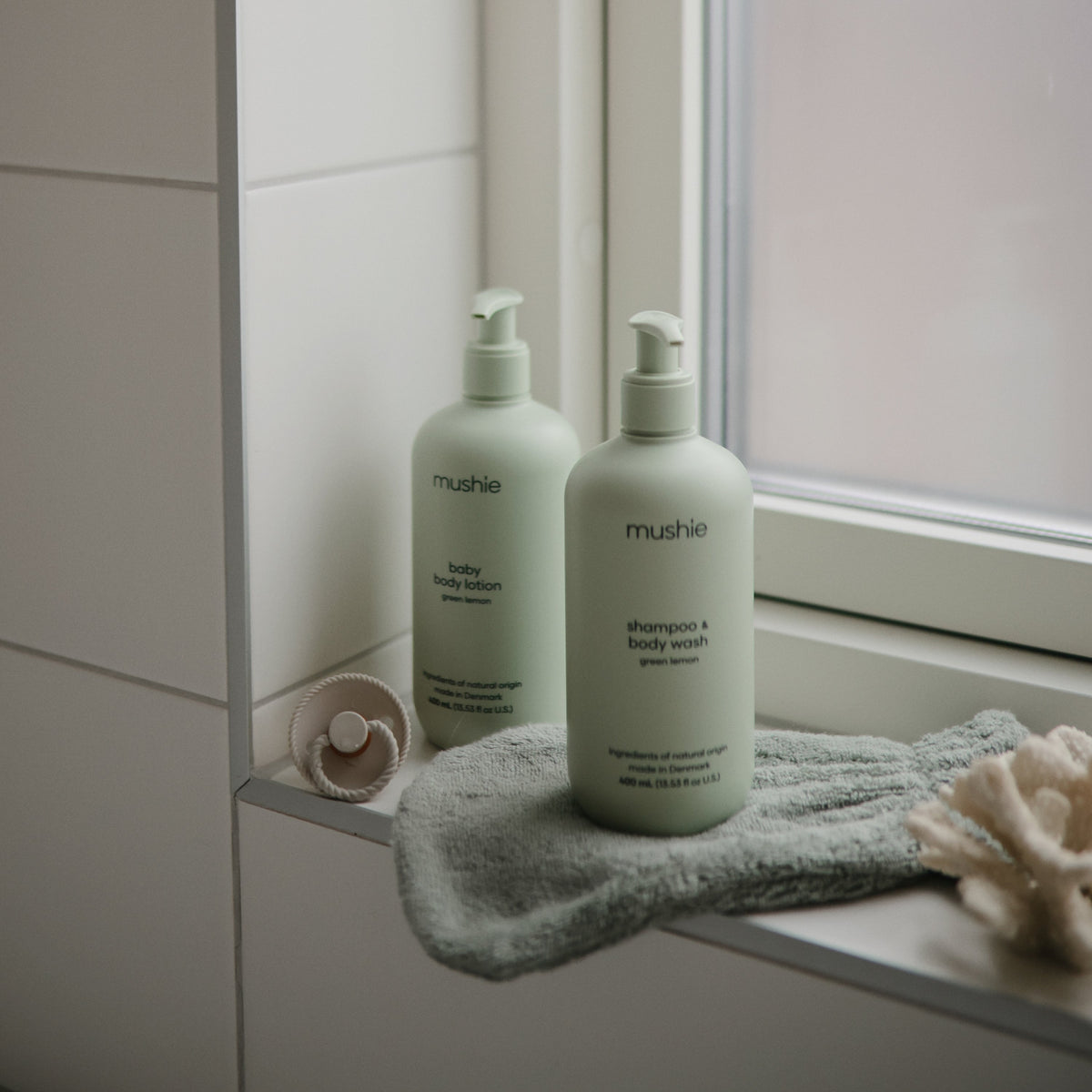 Mushie Baby Body Lotion in Green Lemon