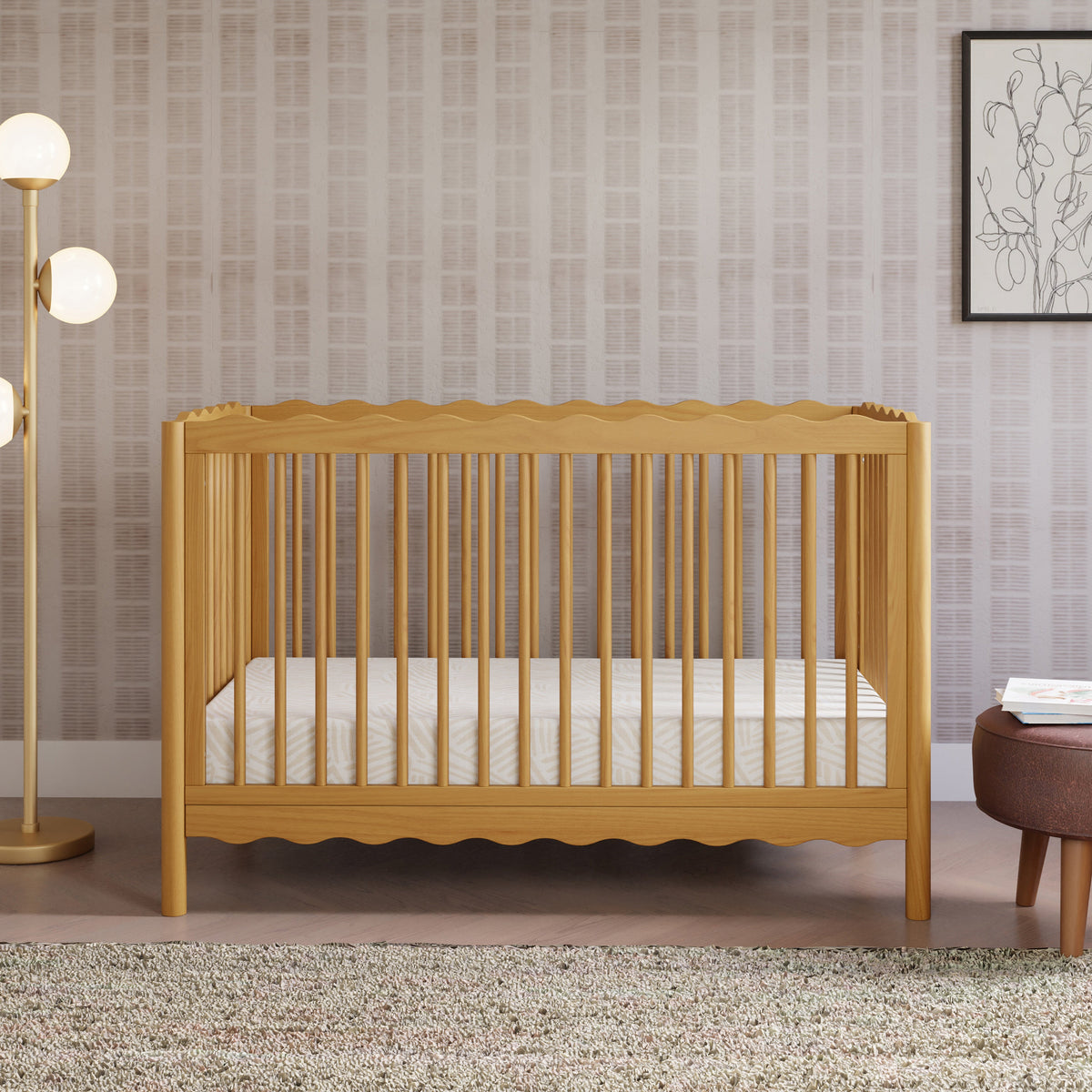Cuna convertible 4 en 1 Swell con kit de conversión para cama de niño pequeño
